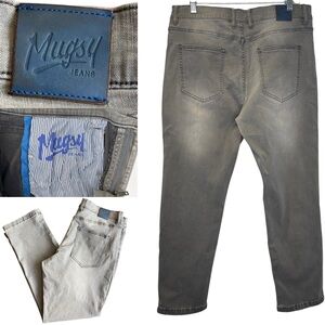 Mugsy Men's ‘Beans’ style No. FLX3NMG Gray Jeans 34 x 30 stretch
